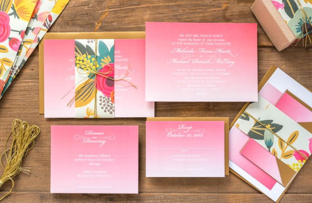 Petal Wedding Suite – billet-doux Spring 2015 Bridal Collection Printed by StationeryHQ